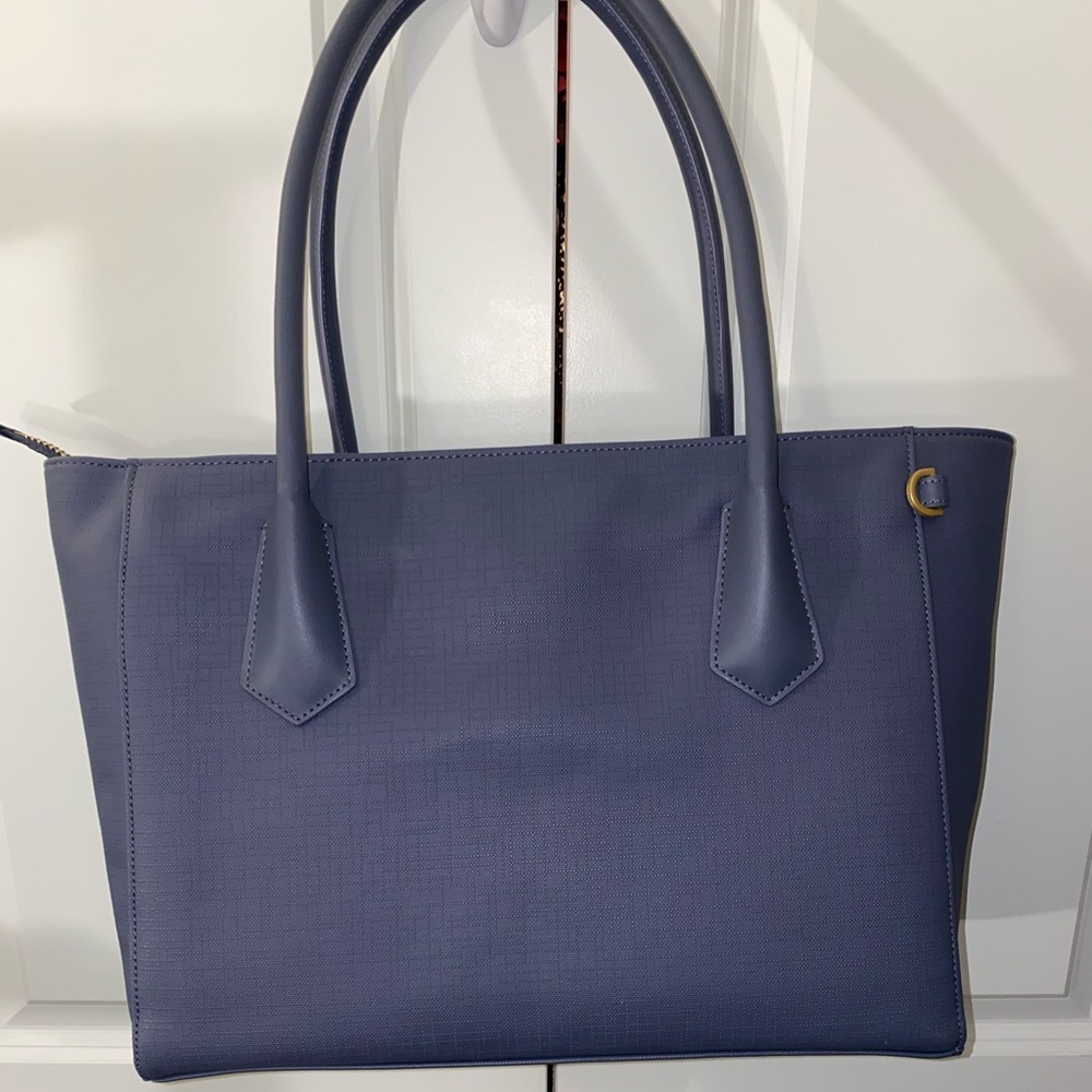 Dagne Dover Signature Legend Tote Ash Blue